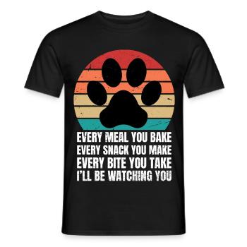chaque repas que vous préparez, chaque collation que vous préparez - T-shirt homme - noir - Devant - AI Model Male 178 light (178cm)