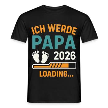 Father-to-be I WILL BE A DAD 2026 Funny - Men's T-Shirt - black - Front - AI Model Male 178 light (178cm)