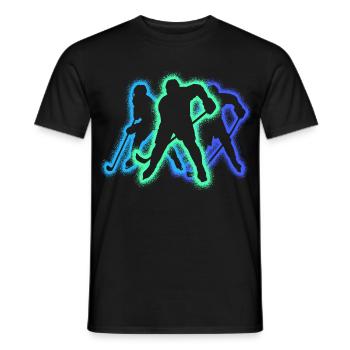 Eishockey Silhouette Jungen Eishockeyspieler - Men's T-Shirt - black - Front - AI Model Male 178 light (178cm)