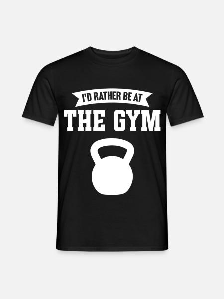 I'd rather be at the gym - Men's T-Shirt - black