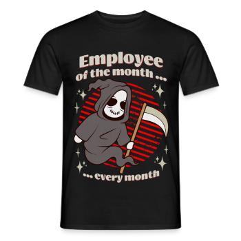 Grim Reaper Employé du mois - T-shirt homme - noir - Devant - AI Model Male 178 light (178cm)