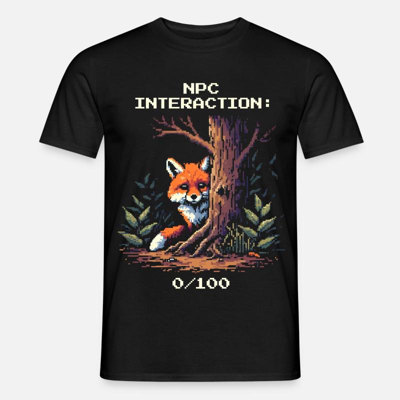 NPC Interaction: 0/100 | Introversion humor - Men's T-Shirt - black