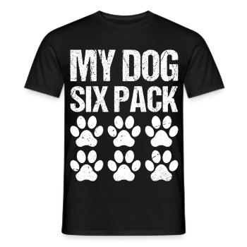 my dog six pack - Männer T-Shirt - Schwarz - Vorne - AI Model Male 178 light (178cm)