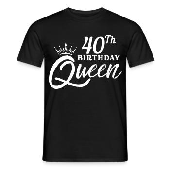 40. Geburtstagskönigin - Männer T-Shirt - Schwarz - Vorne - AI Model Male 178 light (178cm)