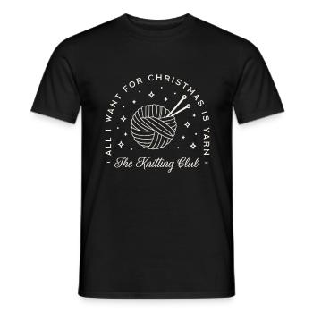 Strickgarn Liebhaber lustige Weihnachten stricken Strickerin - Männer T-Shirt - Schwarz - Vorne - AI Model Male 178 light (178cm)