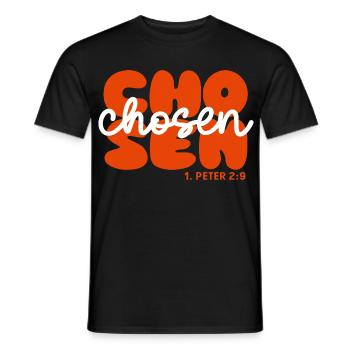 Inspirierend Bibelvers Chosen Jesus Glaube Christ - Männer T-Shirt - Schwarz - Vorne - AI Model Male 178 light (178cm)