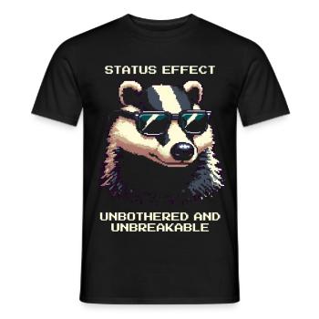 Status-Effekt: Unerschütterlich | Dachs Wald - Männer T-Shirt - Schwarz - Vorne - AI Model Male 178 light (178cm)