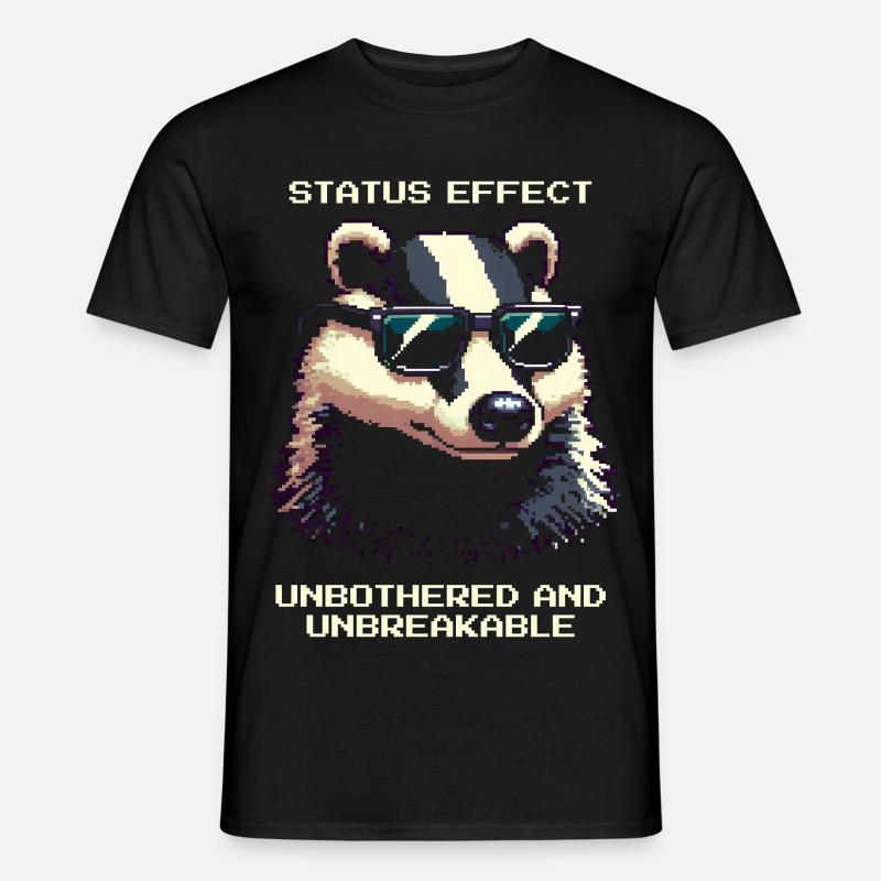 Status-Effekt: Unerschütterlich | Dachs Wald - Männer T-Shirt - Schwarz