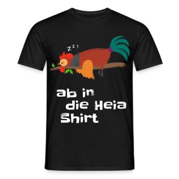 Off to bed shirt - Good night pajama rooster - Men's T-Shirt - black - Front - AI Model Male 178 light (178cm)