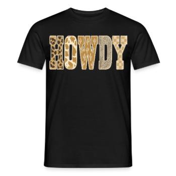 Howdy Desert Cactus motif cow-boy - T-shirt homme - noir - Devant - AI Model Male 178 light (178cm)