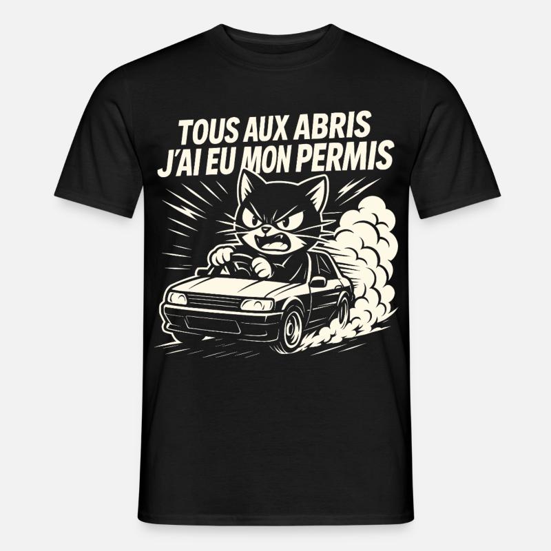 Fahrer Geschenk Führerschein - Männer T-Shirt - Schwarz