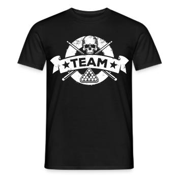 Eight Ball, Billardkugel, Billard Team, Name - Männer T-Shirt - Schwarz - Vorne - AI Model Male 178 light (178cm)