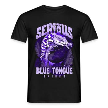 Ernsthaft über Blauzungenskinke Reptilienhalter - Männer T-Shirt - Schwarz - Vorne - AI Model Male 178 light (178cm)