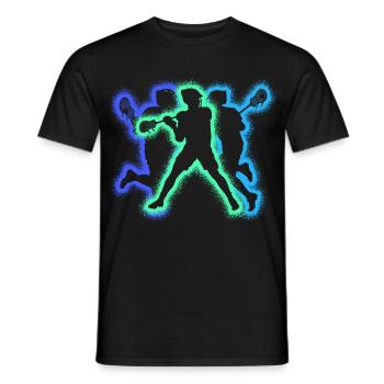Silhouettes de joueurs de crosse Hommes Garçon de crosse - T-shirt homme - noir - Devant - AI Model Male 178 light (178cm)