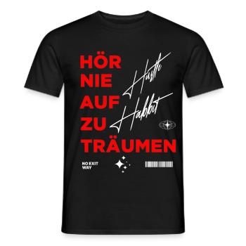 Motivational Trend Graphic Print Design - Men's T-Shirt - black - Front - AI Model Male 178 light (178cm)