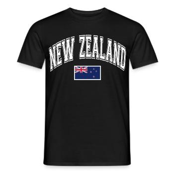 Drapeau de la Nouvelle-Zélande - T-shirt homme - noir - Devant - AI Model Male 178 light (178cm)