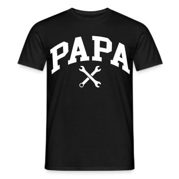 Dad with wrench - Men's T-Shirt - black - Front - AI Model Male 178 light (178cm)