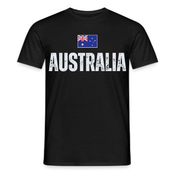 Flagge Australien, ich liebe Australien - Männer T-Shirt - Schwarz - Vorne - AI Model Male 178 light (178cm)
