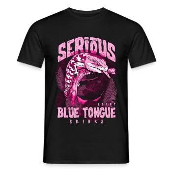 Ernsthaft über Blauzungenskinke Reptilienhalter - Männer T-Shirt - Schwarz - Vorne - AI Model Male 178 light (178cm)