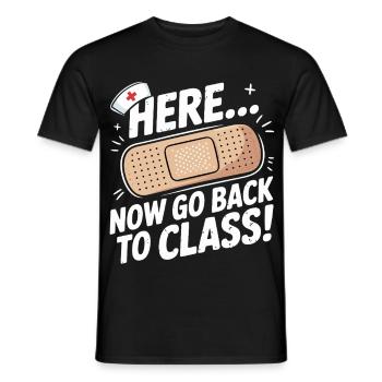 Motif de chapeau d'école humoristique pour la rentrée scolaire - T-shirt homme - noir - Devant - AI Model Male 178 light (178cm)