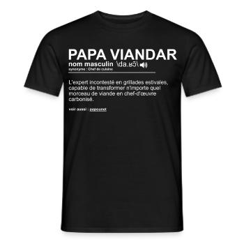 Father's Day Dad Barbecue - Men's T-Shirt - black - Front - AI Model Male 178 light (178cm)