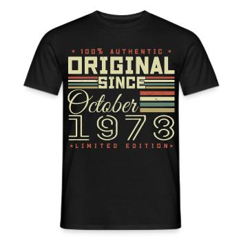légendaire Depuis Octobre 1978 | octobre 1978 - T-shirt homme - noir - Devant - AI Model Male 178 light (178cm)