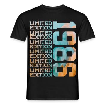 LIMITED EDITION 1986 40 YEARS 40TH BIRTHDAY - Men's T-Shirt - black - Front - AI Model Male 178 light (178cm)