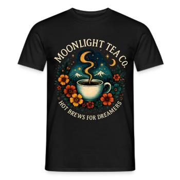 Dreamlight Brew Co | Bières chaudes pour les rêveurs - T-shirt homme - noir - Devant - AI Model Male 178 light (178cm)