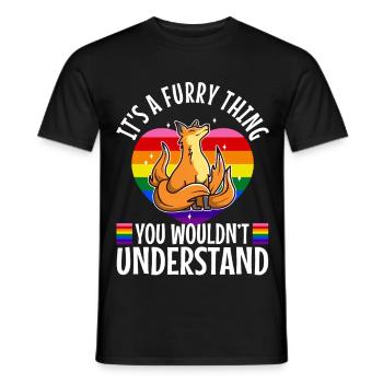 C’est une chose poilue que vous ne comprendriez pas - T-shirt homme - noir - Devant - AI Model Male 178 light (178cm)