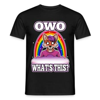 OwO What's This? - Männer T-Shirt - Schwarz - Vorne - AI Model Male 178 light (178cm)