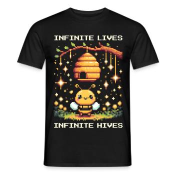 Endlose Leben – endlose Bienenstöcke | Imker - Männer T-Shirt - Schwarz - Vorne - AI Model Male 178 light (178cm)