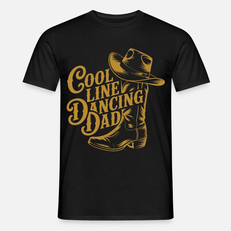 Line dance dad cool dancing dad - Men's T-Shirt - black