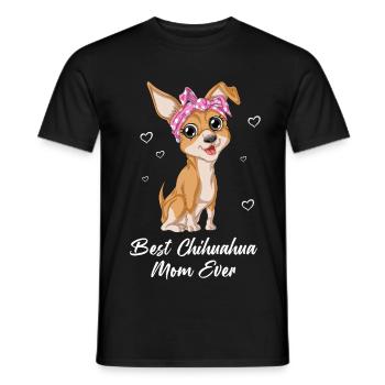 Beste Chihuahua-Mutter aller Zeiten – Muttertag - Männer T-Shirt - Schwarz - Vorne - AI Model Male 178 light (178cm)