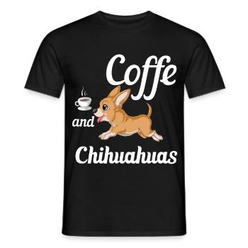 Kaffee und Chihuahua – Lustiger Hundeliebhaber - Männer T-Shirt - Schwarz - Vorne - AI Model Male 178 light (178cm)