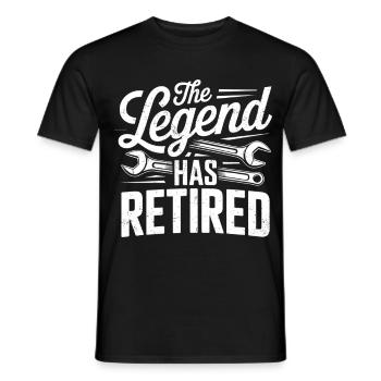 The Legend Has Finished Work Mechanic Retirement - Men's T-Shirt - black - Front - AI Model Male 178 light (178cm)