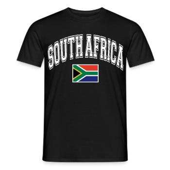 South Africa South Africa Flag - Men's T-Shirt - black - Front - AI Model Male 178 light (178cm)