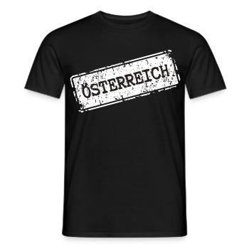 Autriche - T-shirt homme - noir - Devant - AI Model Male 178 light (178cm)