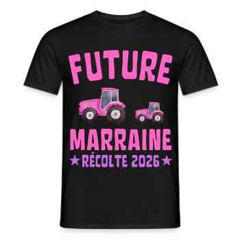 Future Marraine Récolte 2026 - T-shirt homme - noir - Devant - AI Model Male 178 light (178cm)