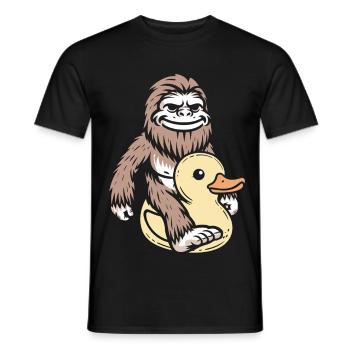 Bigfoot Rubber Duck Duck - T-shirt homme - noir - Devant - AI Model Male 178 light (178cm)