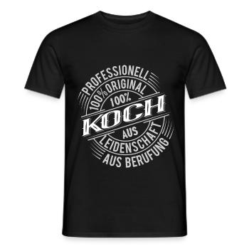 Koch - Männer T-Shirt - Schwarz - Vorne - AI Model Male 178 light (178cm)