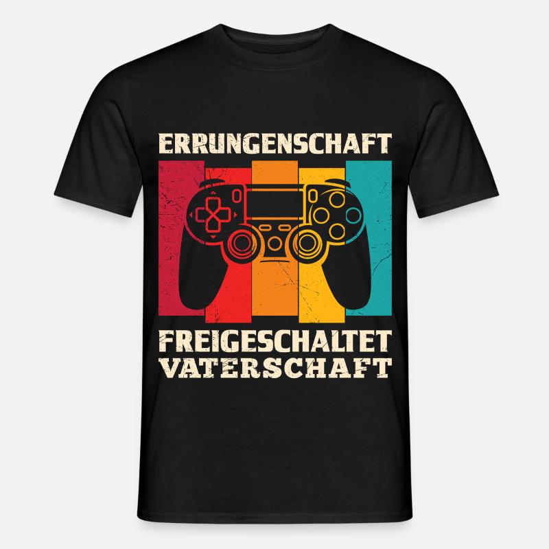 Werdender Vater ERRUNGENSCHAFT FREIGESCHALTET - Männer T-Shirt - Schwarz