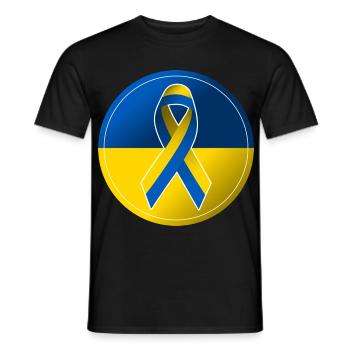 Manifestation Solidarité Paix Ukraine - T-shirt homme - noir - Devant - AI Model Male 178 light (178cm)