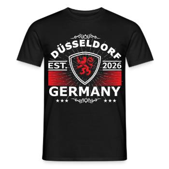 Düsseldorf Design – Proud of the city - Men's T-Shirt - black - Front - AI Model Male 178 light (178cm)