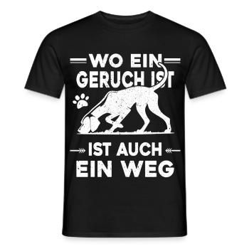 Mantrailing - Wo ein Geruch da ein Weg - Männer T-Shirt - Schwarz - Vorne - AI Model Male 178 light (178cm)