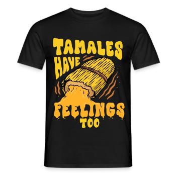 Les tamales tamale ont aussi des sentiments - T-shirt homme - noir - Devant - AI Model Male 178 light (178cm)