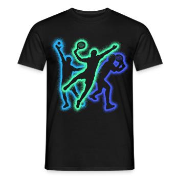 Padel Tennis Padel Tennis Silhouettes Padel - T-shirt homme - noir - Devant - AI Model Male 178 light (178cm)