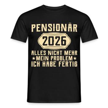 Retraité 2026 - Adieu collègue - T-shirt homme - noir - Devant - AI Model Male 178 light (178cm)