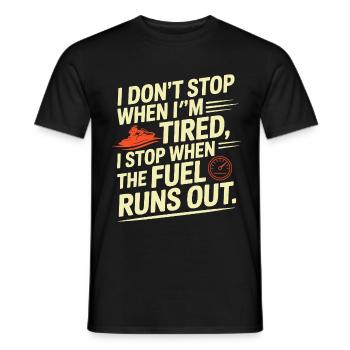 Drôle de jet ski : panne de carburant - T-shirt homme - noir - Devant - AI Model Male 178 light (178cm)