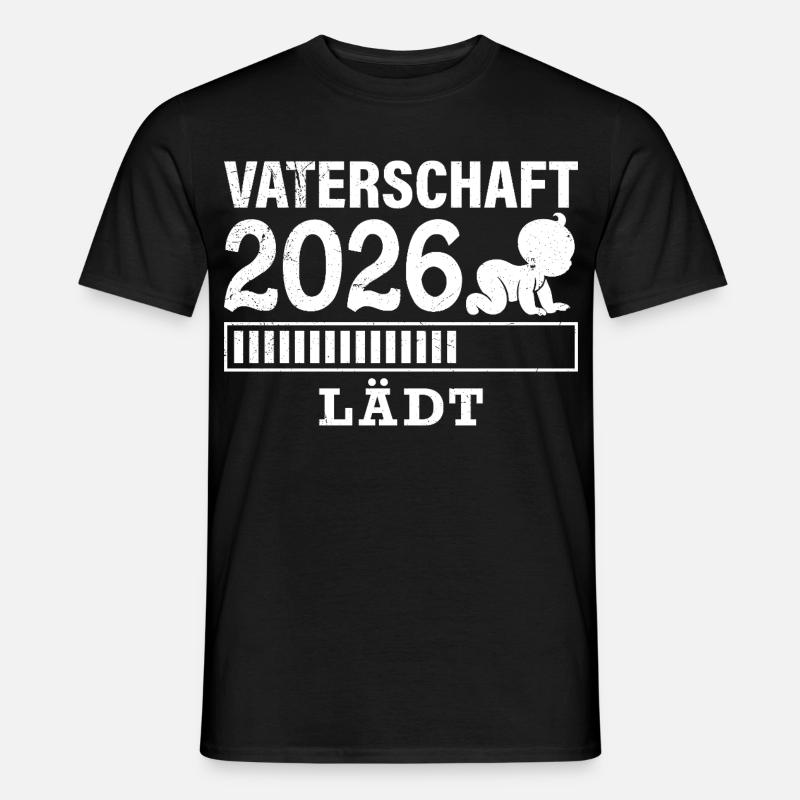 Werdender Papa VATERSCHAFT WIRD GELADEN 2026 - Männer T-Shirt - Schwarz