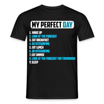 My Perfect Day pour Jeunes Kitesurfeurs - T-shirt homme - noir - Devant - AI Model Male 178 light (178cm)